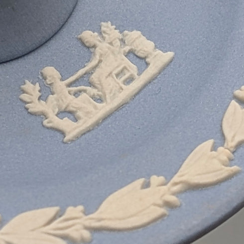 British Vintage Wedgwood Jasperware Ring Holder in Pale Blue